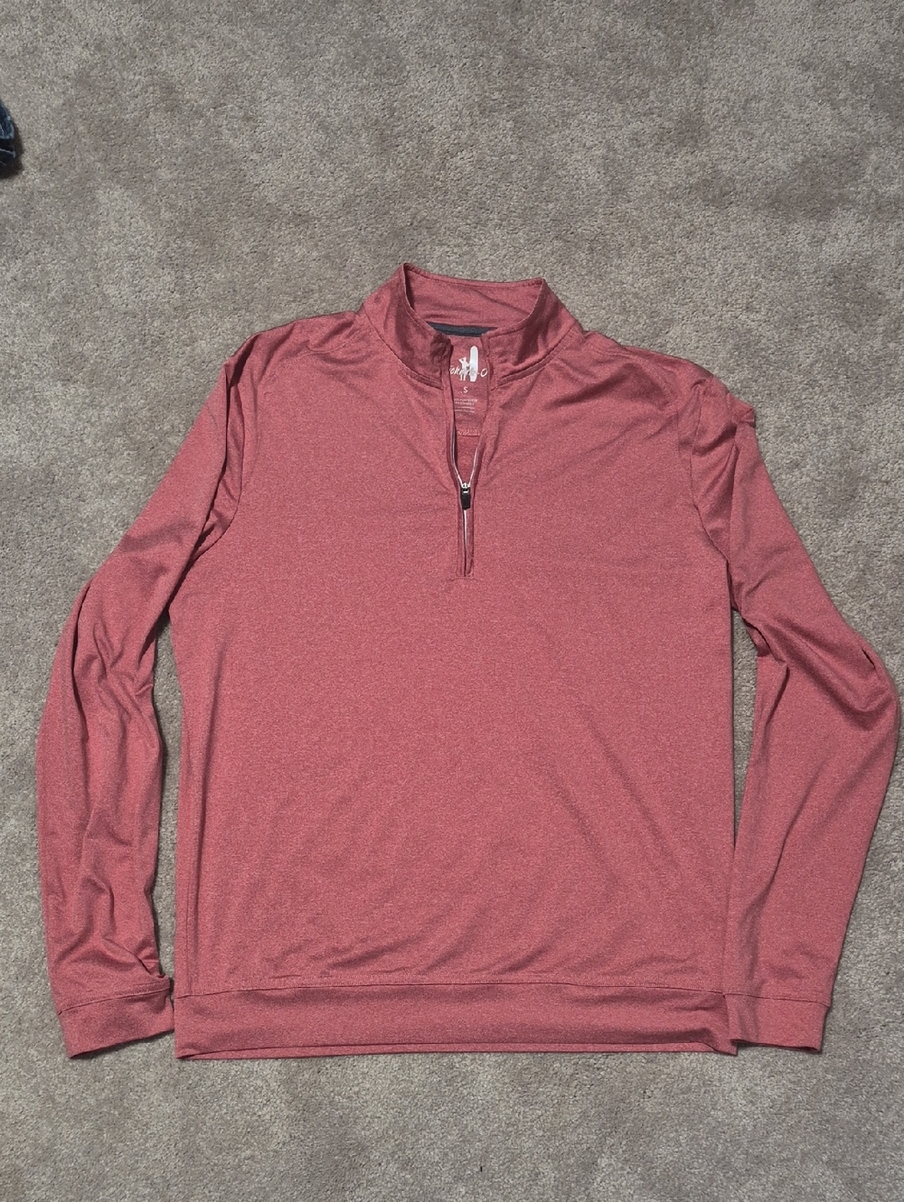 johnnie-O Men's Zip-Up Pullover in Rose‎
